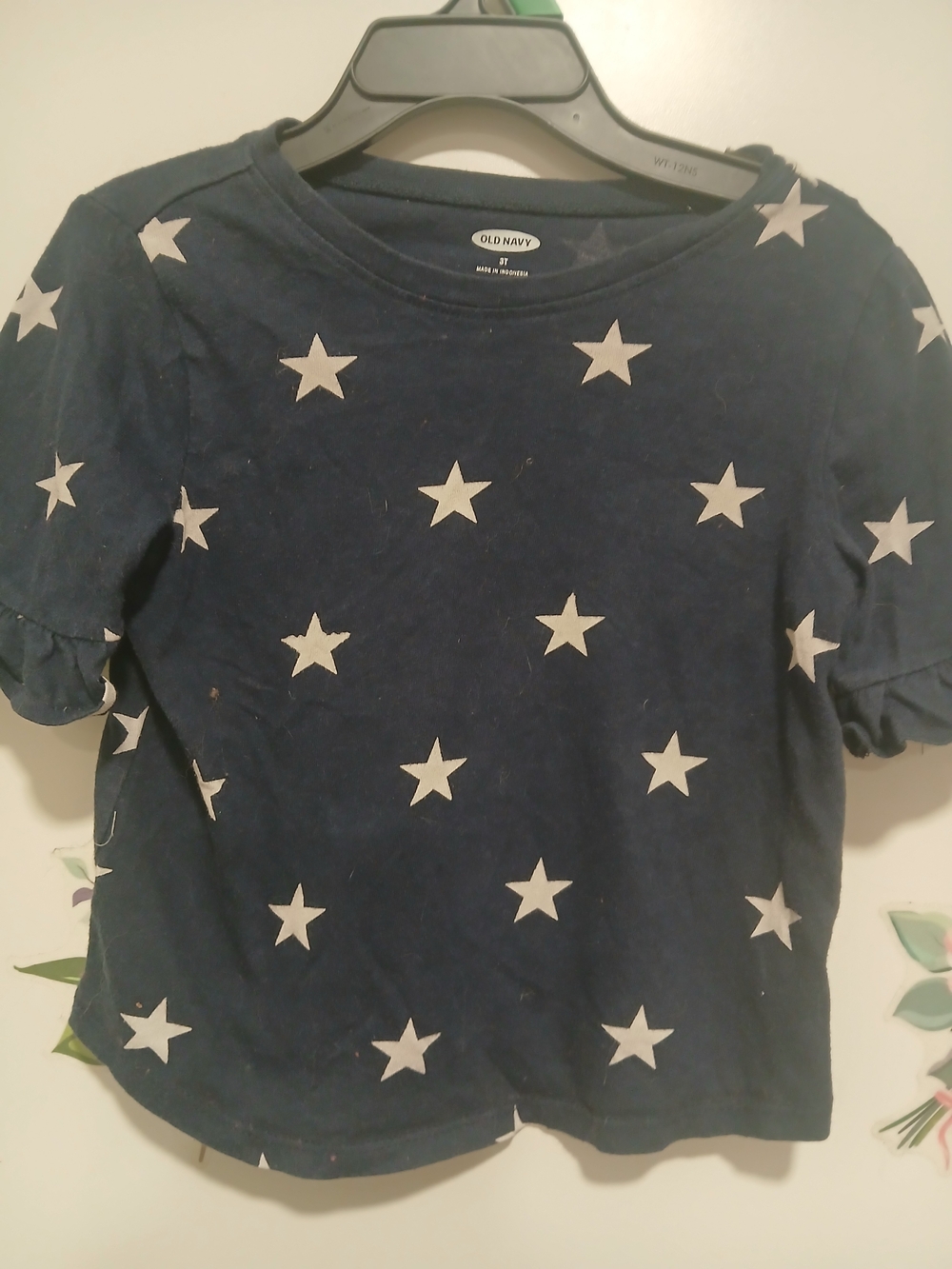 Old Navy Navy Blue Short Sleeve Tee with White Stars Size 3t
